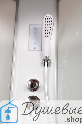 Душевая кабина AvaCan L902 L с электрикой, 120×80 см, асимметричная форма, стекло с узором, левая ориентация, с крышей, без гидромассажа фото 20