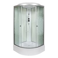Душевая кабина AvaCan L 780 стандартная, 80×80 см, четверть круга, стекло с узором, универсальная ориентация, крыша, без гидромассажа