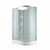 Душевая кабина AvaCan C2012L N без крыши, 120×80 см, асимметричная форма, матовое стекло, левая ориентация, без гидромассажа