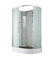 Душевая кабина AvaCan EM2912LN без крыши, 120×90 см, асимметричная форма, прозрачное стекло, ориентация левая, без гидромассажа.