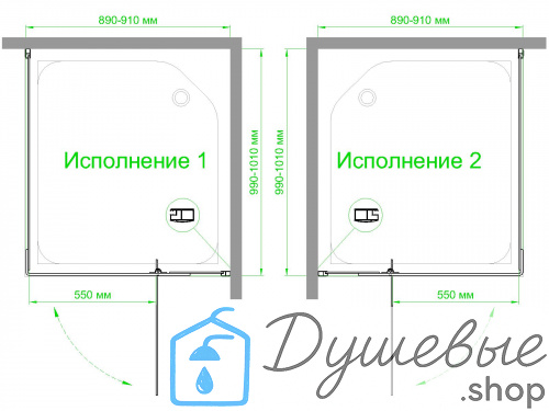 Душевой уголок Royal Bath RB HPVD-C 100х90х200 фото 5