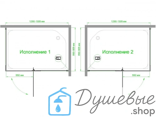 Душевой уголок Royal Bath RB HPVD-C-CH 130х90х200 матовое стекло фото 5
