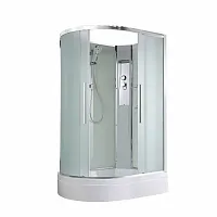 Душевая кабина AvaCan EM3812RN без крыши, 120×80 см, асимметричная, матовое стекло, правая ориентация, без гидромассажа