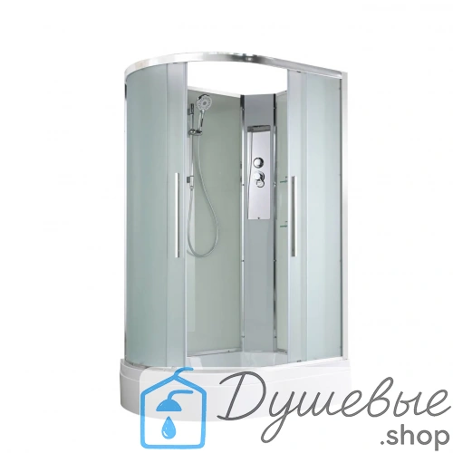 Душевая кабина AvaCan EM3912RN без крыши, 120×90 см, асимметричная, матовое стекло, правая ориентация, без гидромассажа
