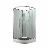 Душевая кабина AvaCan EM2090NT без крыши, 90×90 см, четверть круга, прозрачное стекло, универсальная ориентация, без гидромассажа