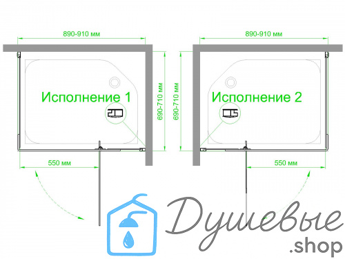 Душевой уголок Royal Bath RB HPVD-C 90х70х200 фото 5