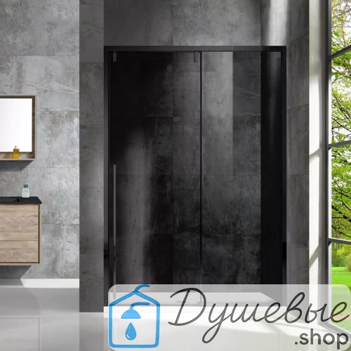 Душевая дверь Vincea Lugano VDS-1L120CGB-1, профиль черный, стекло тонированное