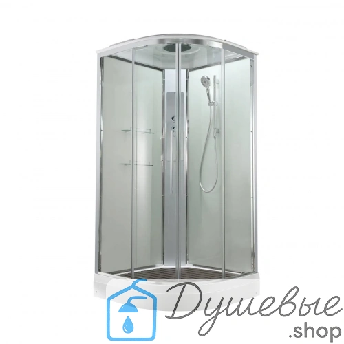 Душевая кабина AvaCan EM2010T 100×100 см четверть круга, прозрачное стекло, универсальная ориентация, с крышей, без гидромассажа фото 5