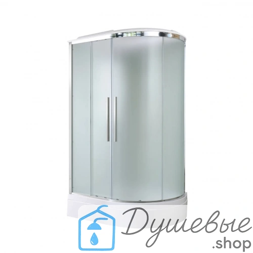 Душевая кабина AvaCan EM3912LLED 120×90 см, асимметричная, матовое стекло, левая ориентация, крыша, гидромассаж. фото 4
