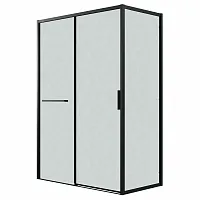 Душевое ограждение Grossman Style 120.K33.05.1280.21.02 120х80х195 см черный матовый стекло шиншилла