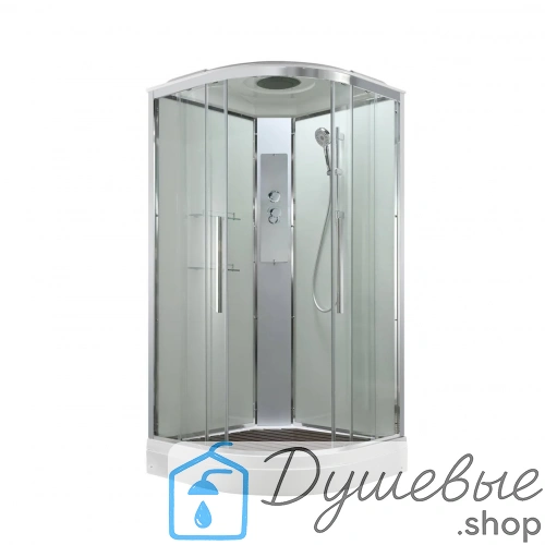 Душевая кабина AvaCan EM2010T 100×100 см четверть круга, прозрачное стекло, универсальная ориентация, с крышей, без гидромассажа фото 2