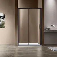 Душевая дверь Vincea Garda VDS-1G135CLB 1350 черный стекло прозрачное