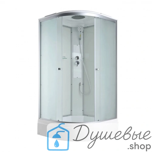 Душевая кабина AvaCan C3080 стандартная 80×80 см четверть круга, матовое стекло, с крышей, без гидромассажа